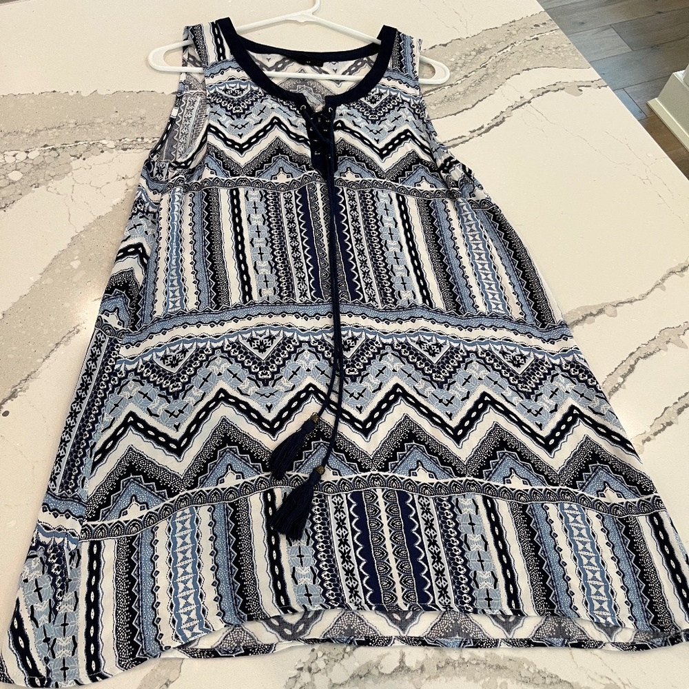 Olivaceous Blue and White Sundress